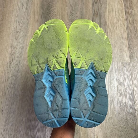 Hoka One One Mens 10.5 Blue Mach 2 Running Walking Low Top Laced Up - Picture 9 of 11